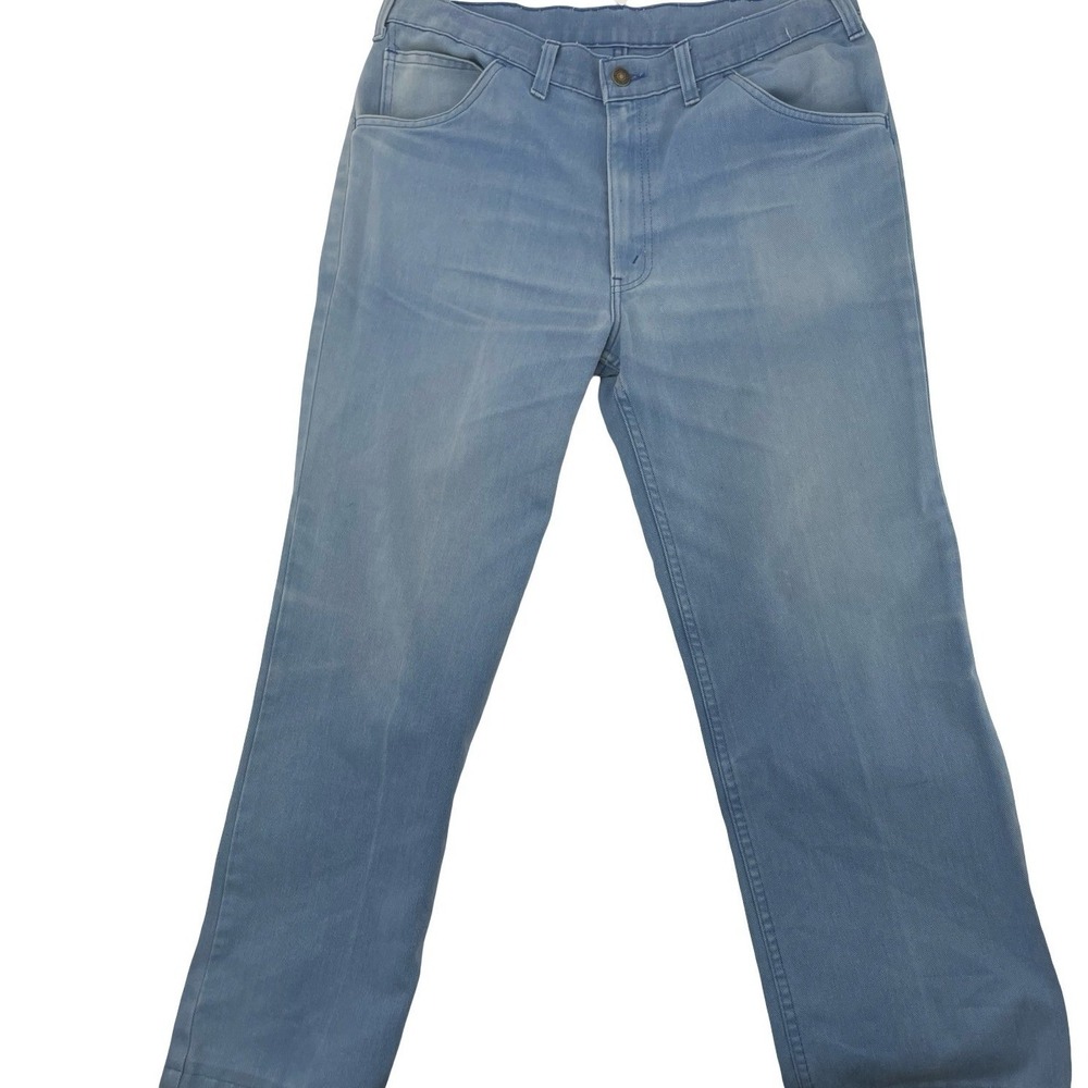 Levi's Men's Jeans Straight Leg Light Blue Vintage 1970s 34x32